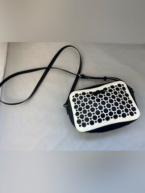 Vera Bradley Black and White Cutout Crossbody Bag